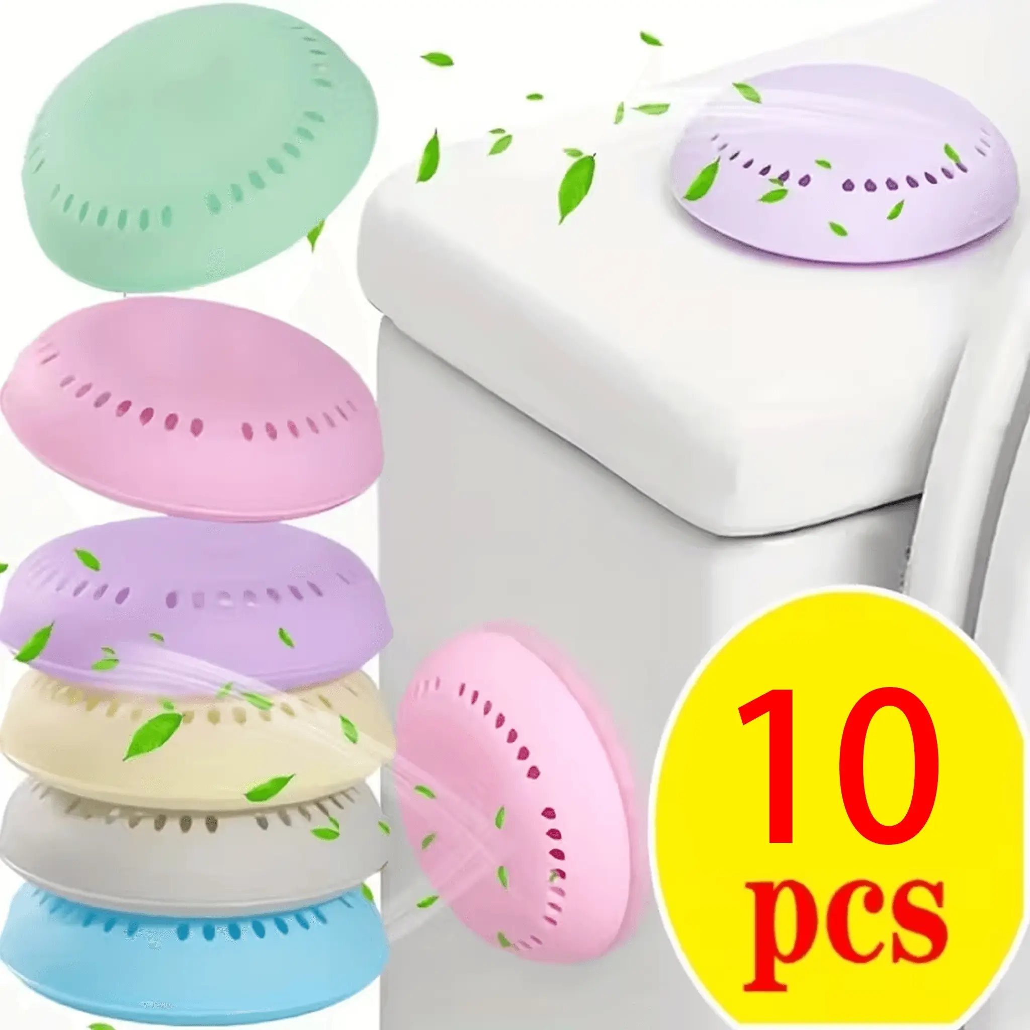 10-Piece Long-Lasting Aromatic Household Scented Air Freshener, Solid Scented Wax, Durable Odor Absorbent, Odor Eliminator, Space-Saving, Ideal for Car Bathroom Bedroom Home Kitchen, Fragrance Pack