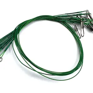 40PCS Nylon-Coated Fishing Leaders with Swivels and Snaps – Durable Fishing Wire Leaders in 8-inch, 10-inch, and 12-inch Lengths