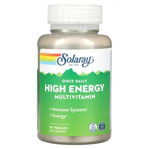 Solaray Once Daily High Energy Multivitamin, Iron Free, 90 VegCaps