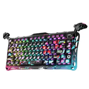 GravaStar Mercury V75 Pro 75% Hall Effect Magnetic Switch Gaming Keyboard, Only Wired, Hot‑Swappable, 8000 Hz Polling, Dual‑Zone RGB, Semi‑Aluminum Frame