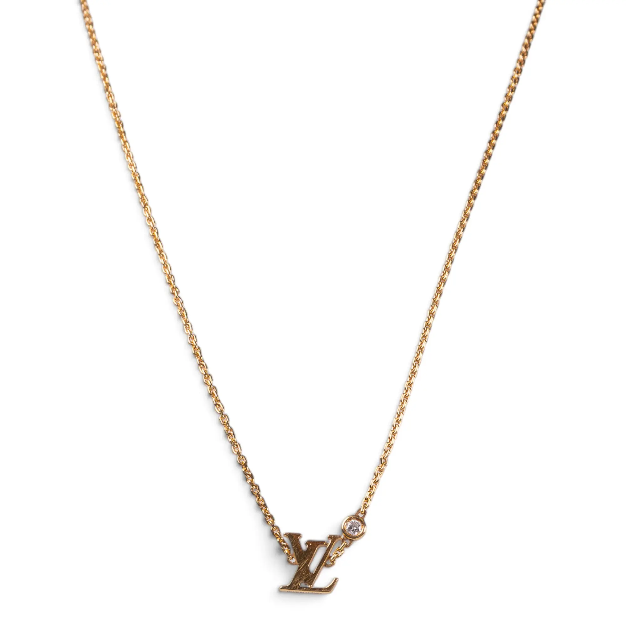 Louis Vuitton Initials Necklace YG Diamond L26072144