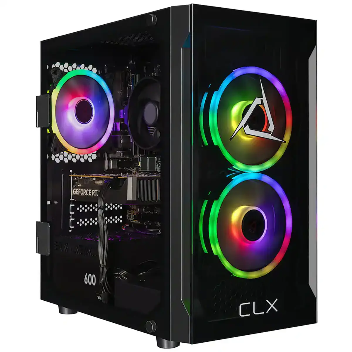 CLX SET Prebuilt High Performance Gaming Desktop Computer - AMD Ryzen 5 8400F 4.2GHz, 16GB RAM, 1TB SSD, NVIDIA GeForce RTX 5050 8GB, Windows 11 Home, Black, Prebuilt Gaming Pc