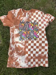 Zillennial Racing tie dye graphic tee | Retro Checkered Shirt | Soft Chaos shirt