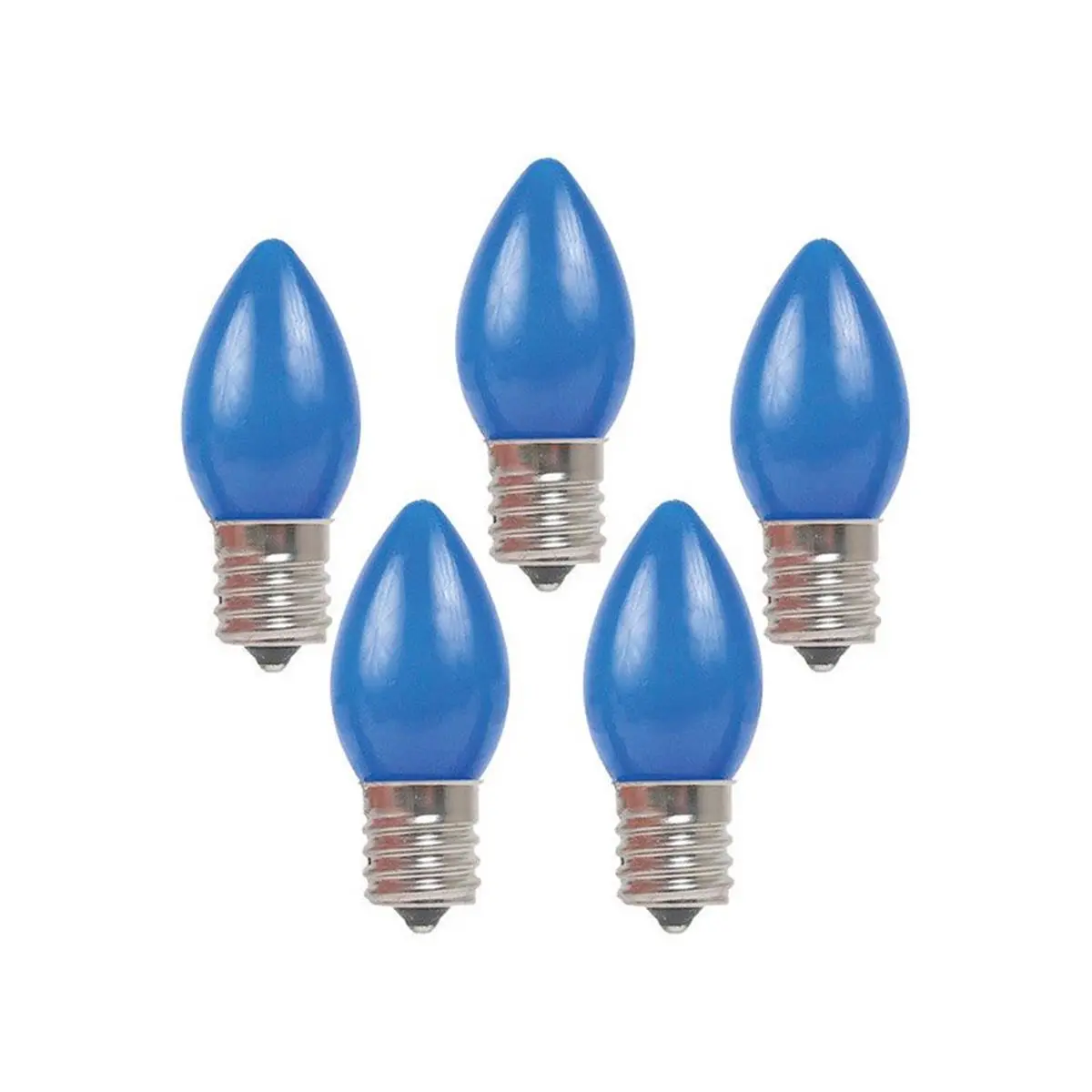 212 MAIN C7 Christmas Light Bulbs (c7 bulbs), UL Listed, 1 in, Blue Holiday Bright Lights, 25-Count Set (Model 9760968), Lighted Decorative Lights