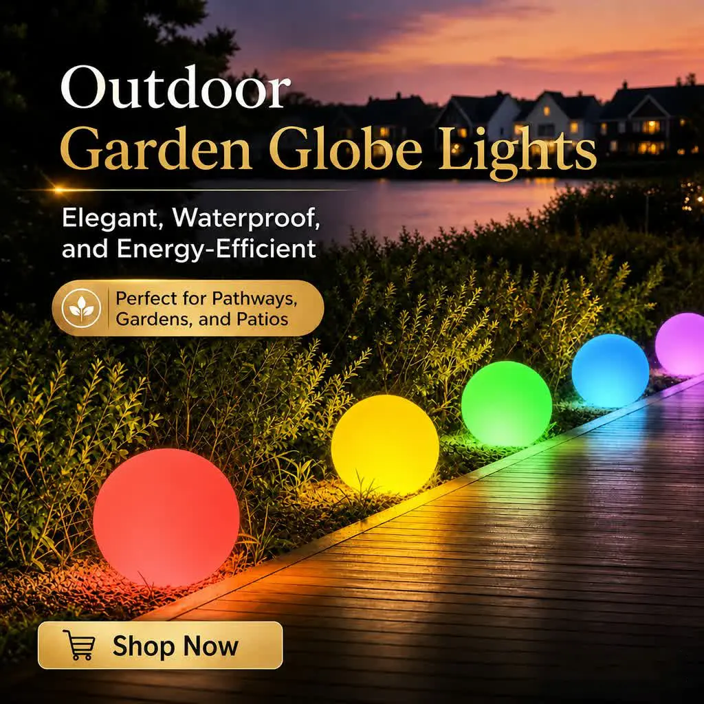 Solar Outdoor Spherical Garden Light with Remote Control, 16 RGB Colors, 4 Modes, Waterproof Smart Light Sensor, Ground Stake Included for Courtyard Parties, Solar Outdoor Lights