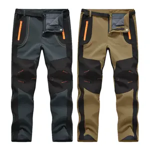 2 PACK YSENTO Men's Snow Ski Hiking Pants Waterproof Winter Fleece Lined Pants Camping  Ice Fishing Pants with Belt High Rise Joggers High Waisted Joggers