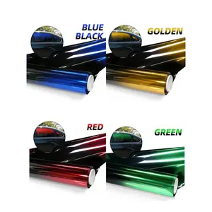 Car Window Tint Film, 50x300cm Gradient Shade Privacy Sunshade with Reflective Coat, UV Block Heat Insulation Vinyl Wrap, Precut/Uncut Roll for Auto Side Windows, DIY Install Accessory Back Window Tint Kit Universal Sun
