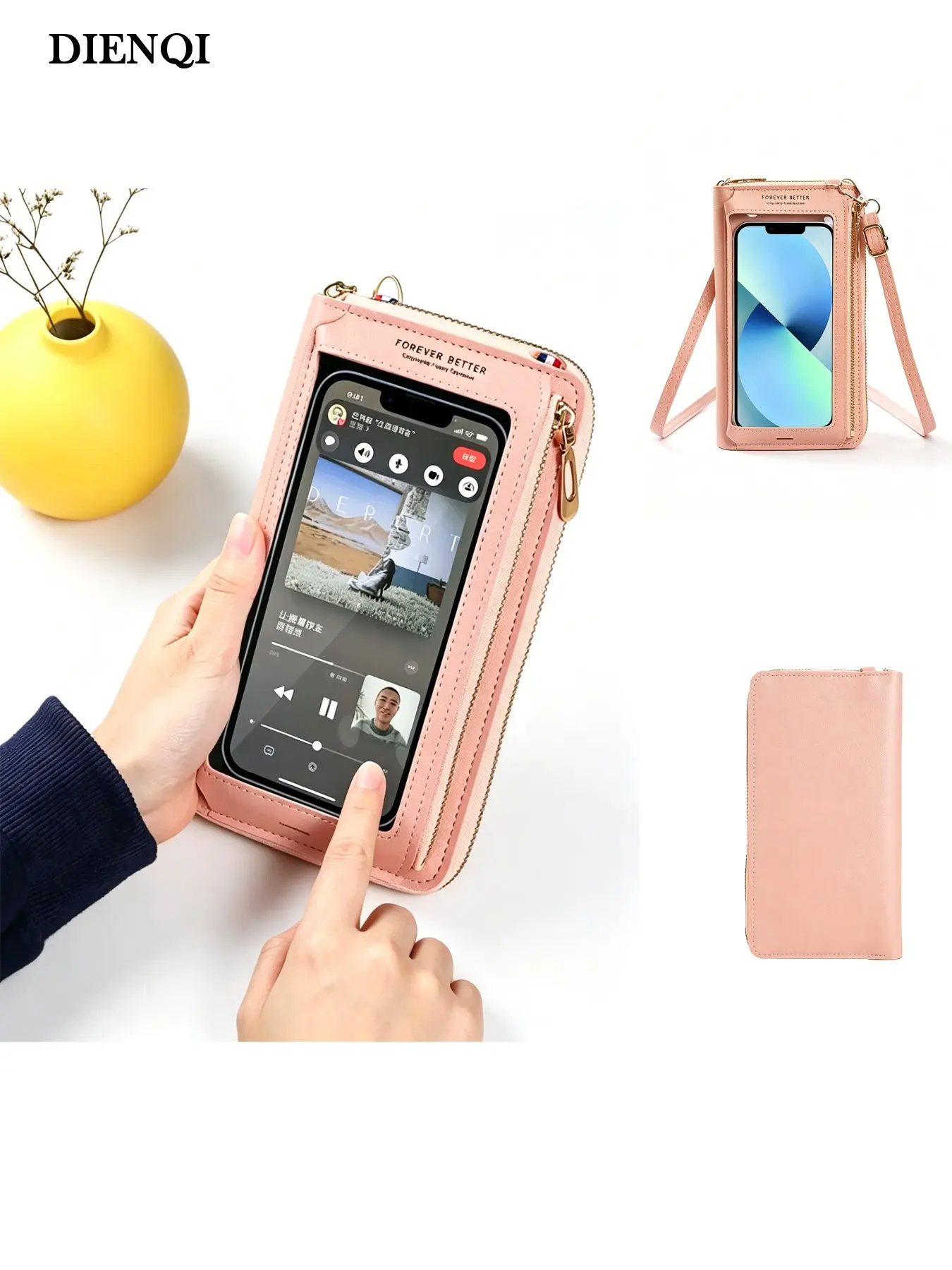Fashion Multifunctional Casual Shoulder Bag, Touch Screen Cell Phone Purse, Crossbody Bags with Coin Pocket, Wallet Card Holder, Handbag for Men Women, Fashionable Crossbody Bag