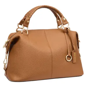 Nevin Genuine Leather Boston Handbag