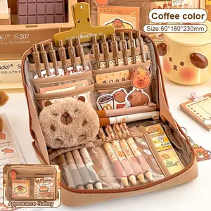 Large Capacity Pencil Case, Multi-Layer Stationery Organizer for Desk, Portable Makeup Bag, Washable with Multiple Color Options, Art Supplies, Writing Pens