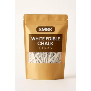 SMBK Edible White Chalk Pencils, Natural Slate Sticks for Pica, Indian Clay Dirt Chalk, 110 gm