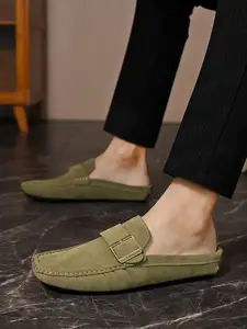 Men's Side Buckle Design Slide, Casual Comfortable Loafers for Daily Wear, Breathable Comfortable Sports Slide for Outdoor, Walking Shoes, Slip On Mules
