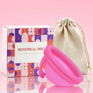 Menstrual Disc with removal loop | Ultra-Soft Medical-Grade Silicone | Reusable | Holds 2X Period Cup or 6 Tampons | 12-Hour Protection | Light & Heavy Flow | Menstrual Cup, Pad & Tampon Alternative | Includes Carrying Pouch  Lightweight