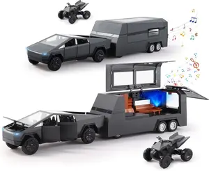 1/32 Diecast Metal Toy Trucks - Black Friday 2026 | Pull Back with Lights & Sounds, Mini Vehicles for Boys Ages 3+, Cyber Boy's Birthday Gift, Car Model Collectibles, Car Ornaments, Christmas & New Year Gift FamilyGift