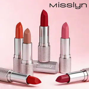 Misslyn Cream Crush Lipstick, Creamy Non-Stick Hydrating Formula, High-Pigment Satin Shine Finish, Perfect for Daily Use & Special Occasions