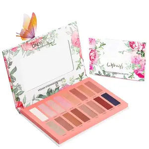 Vegan Nude Eyeshadow Palette - 16 Shades Organic, High Pigment, Long Lasting Shimmer