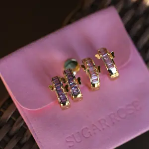 Butterfly Small Hoop Earrings for Women - Fashion Accessory