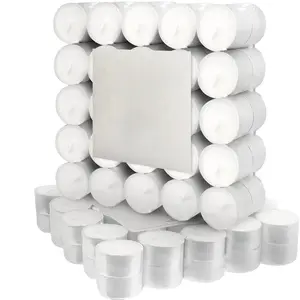 Tea Light Candles, 50pcs (4h Burn Time) / 100pcs (4h Burn Time), Odorless /, Holiday Decoration, Atmosphere Creation, Restaurant Use
