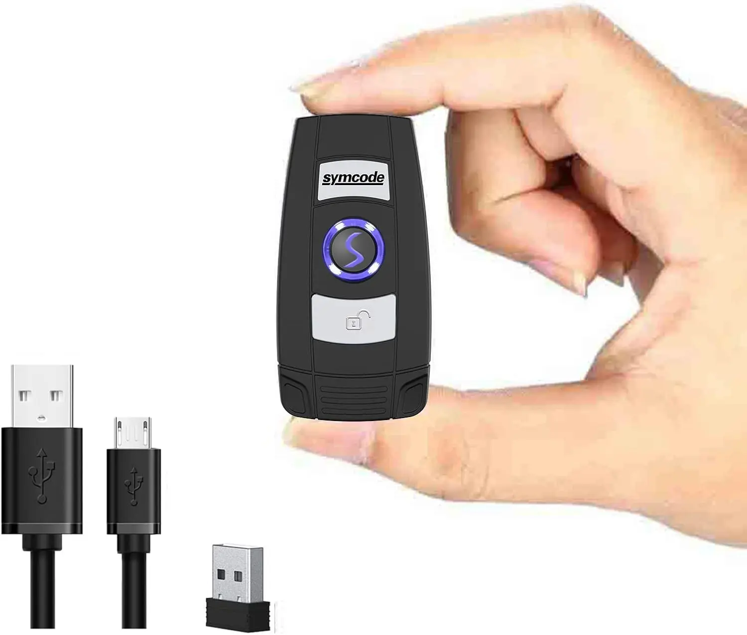 Bluetooth Barcode Scanner with Battery Level Indicator QR Bar Code Reader, 2.4G Wireless & USB Wired Barcode Scanner Connect Phone, PC, Work with Windows, Mac,Android, iOS, for Store, Warehouse