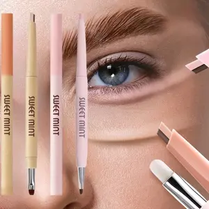 Dual-Ended Eyeshadow & Highlighter - Pink Brown Glitter Liquid Eyeliner for Beginners, Smooth Makeup Tool for Precise Eye Bag & Eye Enlargement, Beginner-Friendly Application, Long-Lasting Lash Glue, Eyeliner, Eyeshadow Highlighter, Christmas &