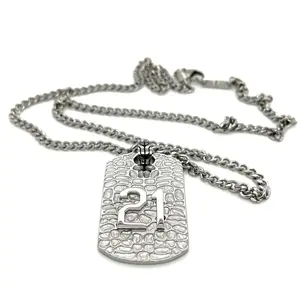 Papiichulo, Clemente Dog Tag and Chain Set necklace jewelry