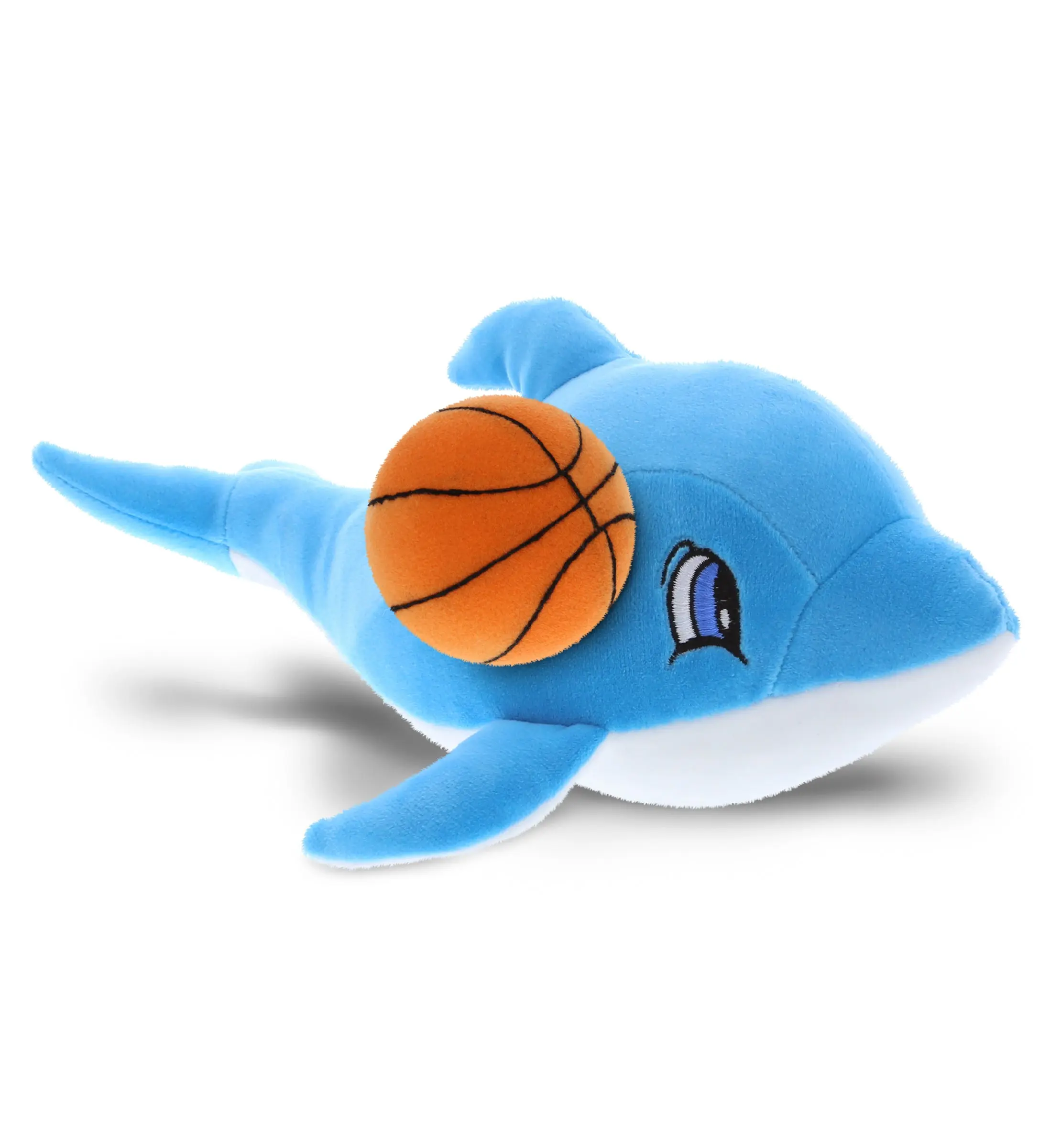 DOLLIBU Baby-Soft Polyester Blue Dolphin Stuffed Sports Toy - Plush, Fluffy, Toddler-Safe Option for Kids' Playtime, Plush Stuffed Toys, Fluffy Stuffed Toys