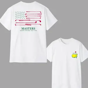 2025 Masters Tournament Augusta 91 Years Shirt Golf Tournament T-shirt Masters Golf T-shirt The Masters Golf Cup Tee For Men Gifts For Men 100% Cotton Eco-friendly Hot Stamping Printing