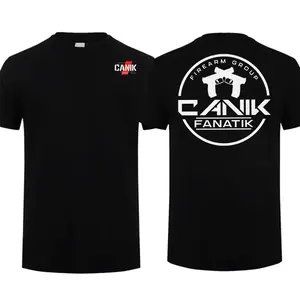 CANIK Fanatik T-Shirt, Firearm Group Graphic Tee with Front Chest Logo & Large Back Emblem Print, Perfect for CANIK Fans, Shooting Sports Enthusiasts, Tactical & Streetwear Style Lovers