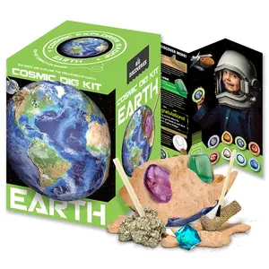 Earth Cosmic Dig Kit - Explore The Planets of The Solar System with Gem & Fossil Excavation Kits for Kids - STEM Toy Science Dig Kits with Gemstones