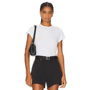 AGOLDE Adine Shrunken Tee in White