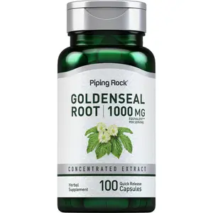 Piping Rock Goldenseal Root Capsules | 1000mg | 100 Pills | Herbal Supplement | Concentrated Extract | Non-GMO, Gluten Free
