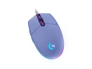 Logitech G203 Wired Gaming Mouse, 8,000 DPI, Rainbow Optical Effect LIGHTSYNC RGB, 6 Programmable Buttons, On-Board Memory, Screen Mapping, PC/Mac Computer and Laptop Compatible - Lilac