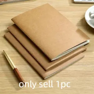 1pc Thickened A6 Blank Kraft Paper Notebook, Ideal for Sketching, Drawing, Journaling, Durable and Reusable Design, Perfect for Artists and Writers