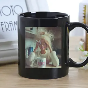 Edgy "GTFO" Stressed Barbie Black Coffee Mug - 11oz Ceramic Cup for Sarcastic Humor Fans-Multiple colors available