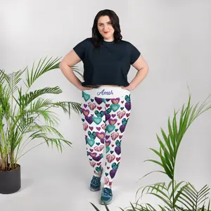 Flow De Amor Mi Reina  Plus Size Leggings
