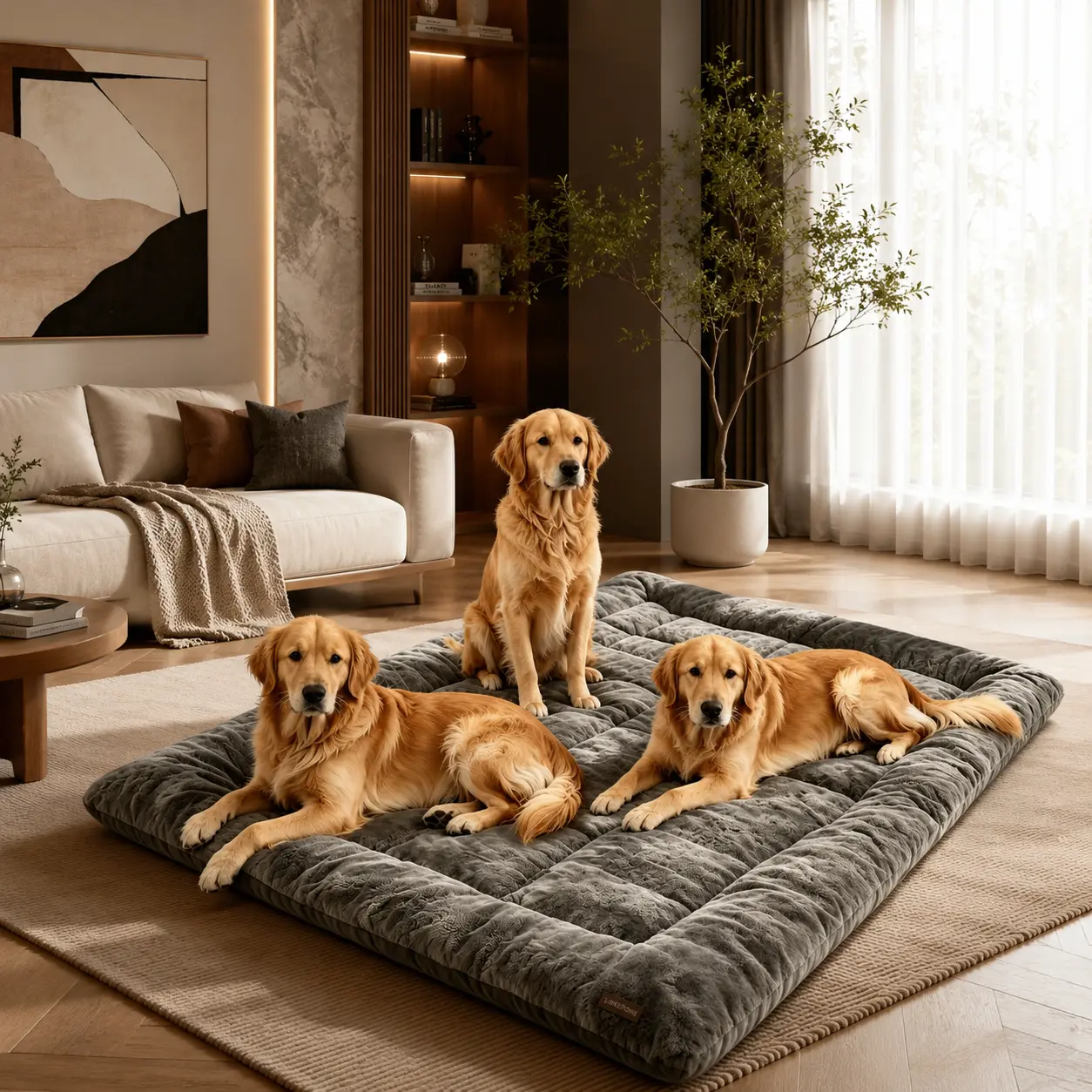 [2026 Upgraded] Super Extra-Large Plush Dog Sofa Bed - Thick, Super Soft Pet Mat For Small To Large Breeds, Ideal Gift For Dog Enthusiasts, Dog Comfort Mat|Modern Pet Bed|Durable Pet Bed, Cozy Pet Furniture