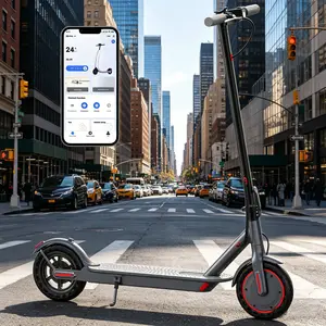 B Foldable Electric Scooter with 350W Motor, Max 16Mph, 16 Miles Long Range, 8.5 Inch Wheels, Smart App Controlled E-Scooter for Daily Commute,summervibes