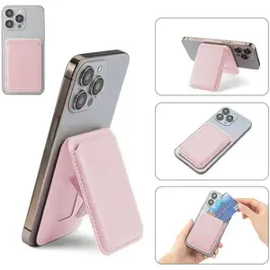 [MagSafe Compatible Wallet] with Adjustable Stand - 3 Card Holder for iPhone 16/15/14/13, Durable Smartphone Accessory