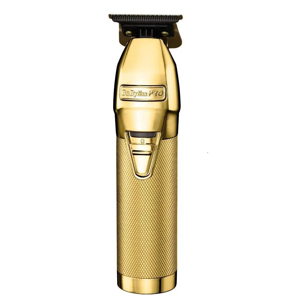 BaBylissPRO Barberology GOLDFX FX787G Men's Professional Titanium Outlining Hair Trimmer - New, 360-Degree, High-Torque Lithium Ion, 7200 Rpm, Cord/Cordless for Edge Ups & Detail Work (Single Item)
