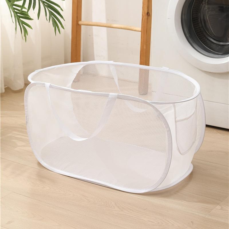 2PCS Closet storage baskets, large-capacity laundry baskets, lightweight foldable laundry baskets, breathable, odor-resistant mesh laundry baskets, office storage baskets, bathroom laundry baskets, Mother’s Day gifts