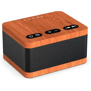 SQ-ADE018 Sound Machine White Noise Machine with 30 Soothing Sounds 36 Levels Volume 5 Timers and Memory Function Effectively Blocks Noise Ideal Sleep Machine for Baby Kids Adults… (Wood Grain)