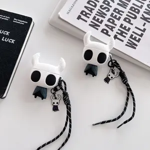 1 piece of The Hollow Knight headphone case,Detachable body，Cute wireless Bluetooth earphone protective cover, drop resistant, durable and stylish accessory, suitable for AirPods pro3/1/2/3/4/pro/pro2(Different models may have different shapes)