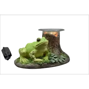 SELECTED SCENT Frog And Stump Electric Wax And Oil Warmer, Dimmer Wheel, Glass Design, Light-Up Decor, Air Freshener, Ideal Gift for Home Supplies