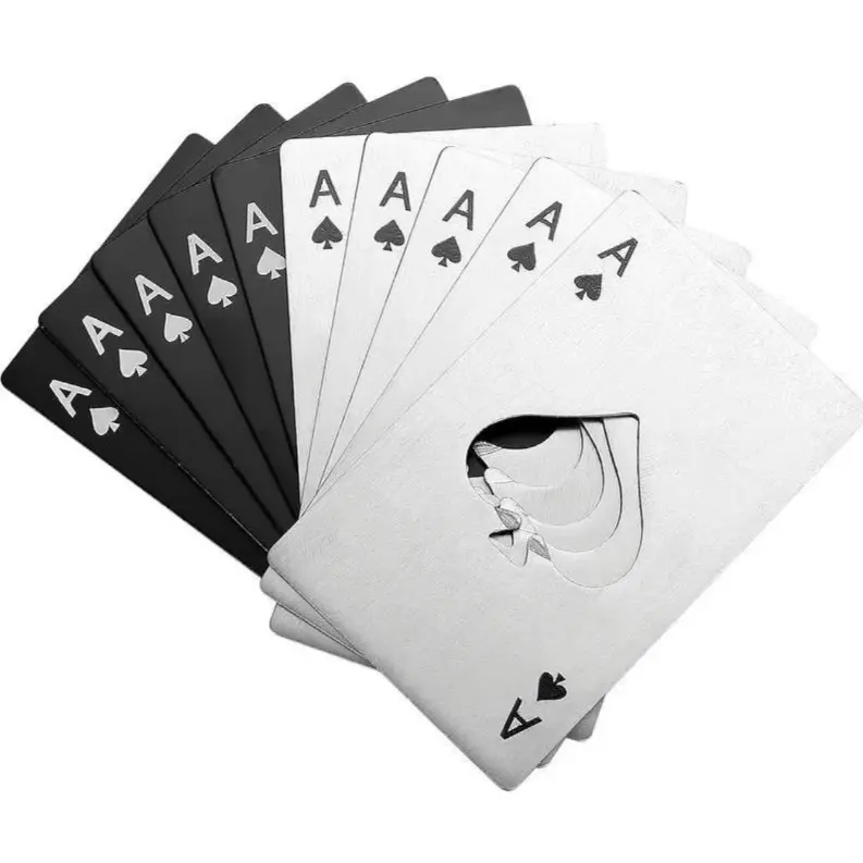 Creative playing card shape bottle opener, high-value beer bottle opener, can be used for multi-functional bottle cap remover in family kitchens, bars and restaurants, small and portable bottle opening is effortless kitchen gadgets