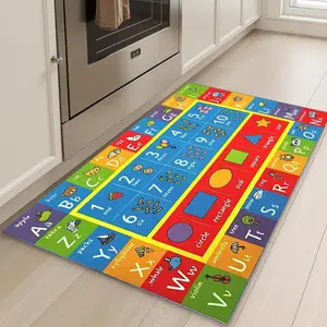 Alphabet & Number Pattern Kitchen Mat, Non-slip Kitchen Rug, Soft Kitchen Floor Mat, Kitchen Rugs, Home Decor, Kitchen Accessories