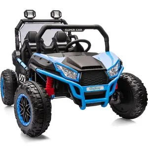 Hikiddo 24V 10Ah Ride on Toy, 2-Seater 4WD Electric Ride on Car UTV for Big Kids with Remote, 4*200W Motors