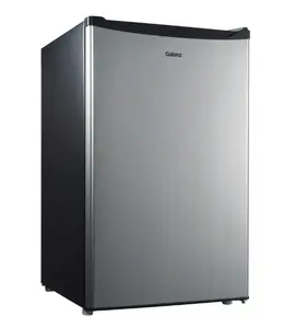 Galanz 4.3 Cu ft Single Door Mini Fridge, Stainless Steel Look, New, Width 19.12"