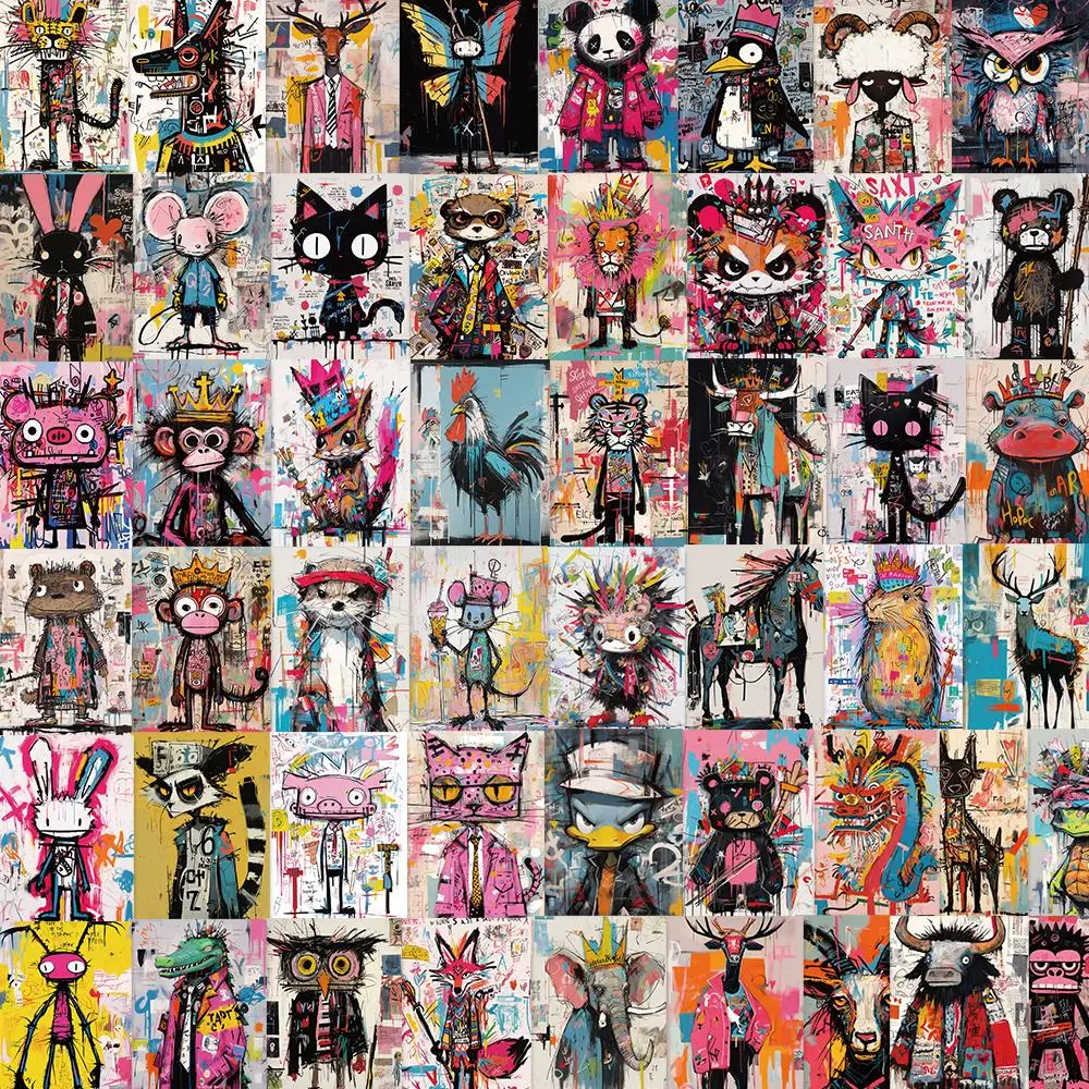 Street Art Graffiti Sticker, 50pcs/set Waterproof Self Adhesive Decor Paper, Decoration Stickers for Gift Greeting Card Water Bottle Laptop Phone, Ornaments