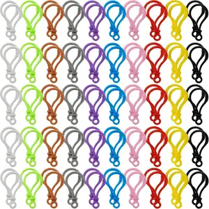 300PCS Multicolor Lobster Clasp Keychain Lanyard Clips Plastic Lobster Claw Clasps Backpack Clips Plastic Keychains for Crafts Keychain Hook DIY Handmade, Toys Craft Clasps
