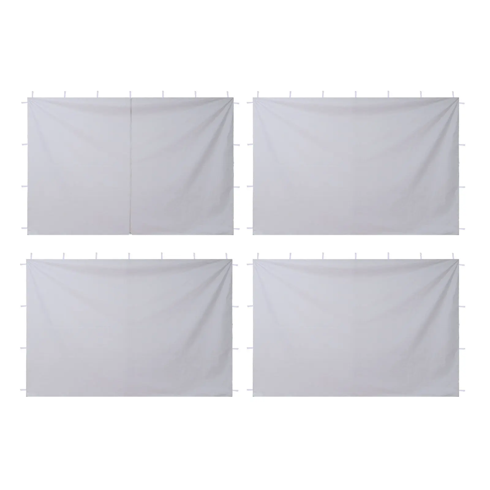 Canopy Sidewalls, Fit for 10 x 10 ft Pop Up Canopy Tent, Tent Side Walls with Waterproof and Sunlight Protection Layer for Outdoor Event Tents, Vendor Booths, Camping (4 Sidewalls Only, White)